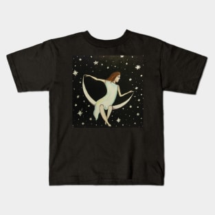 Girl on the Moon Kids T-Shirt